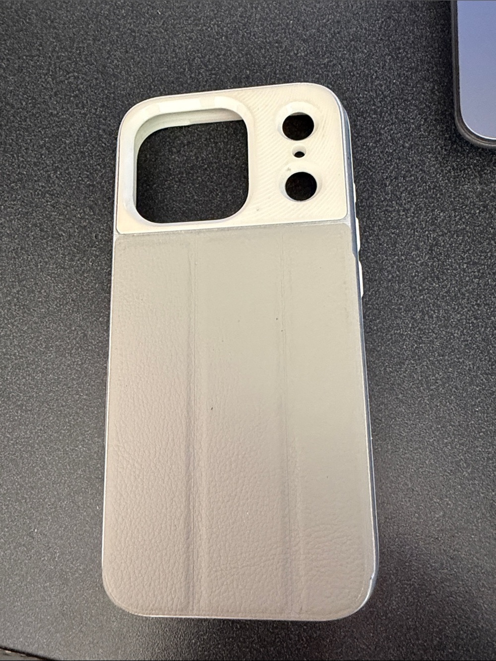 Gray Flip Wallet Phone Case with Card Slot for iPhone 17 pro